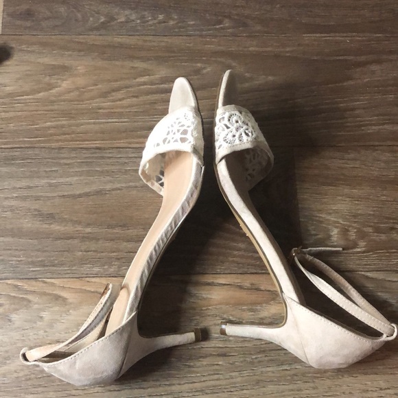 Nanette Lepore heeled open toe sandals lace detail size 9 - Picture 3 of 8